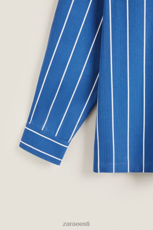 Zara vertikaalsete triipudega särk naised sinine Riietus 42F0H1791