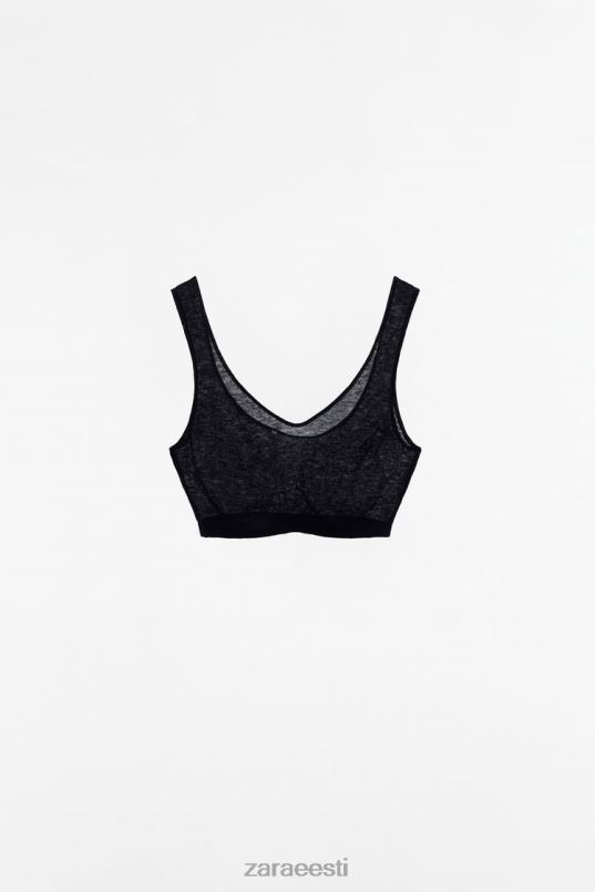 Zara villane bralette naised must Riietus 42F0H836
