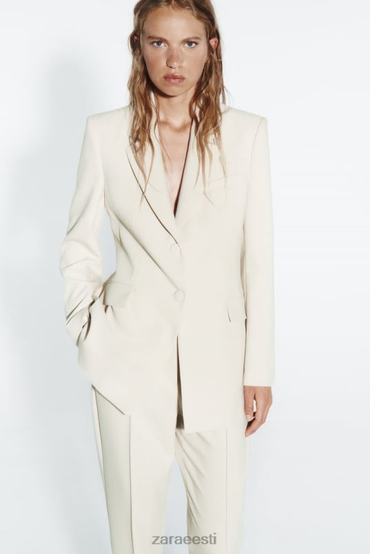 Zara kahe rinnaga bleiser naised ekru Riietus 42F0H914