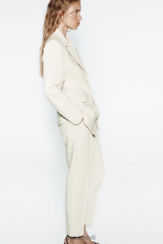 Zara kahe rinnaga bleiser naised ekru Riietus 42F0H914