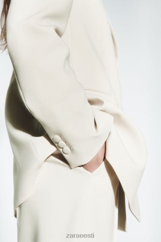 Zara kahe rinnaga bleiser naised ekru Riietus 42F0H914