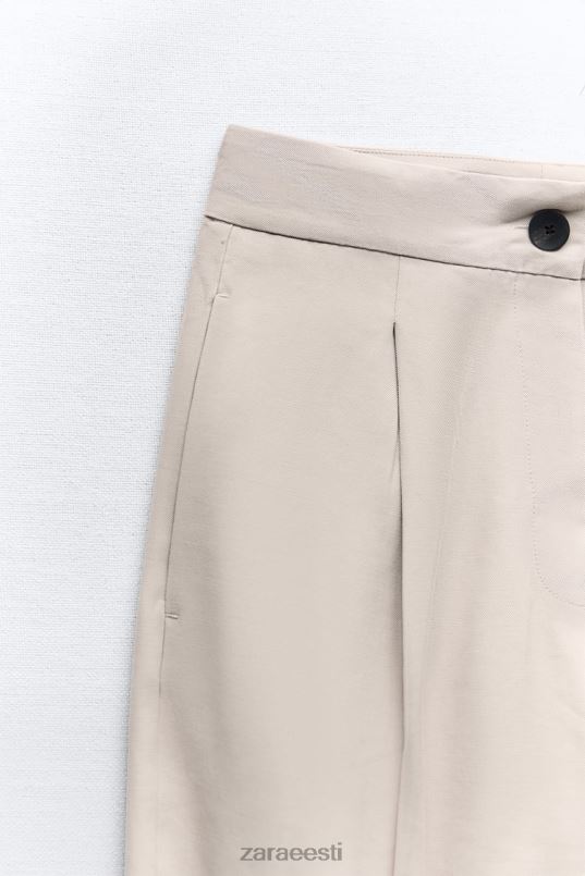 Zara kitsenevad püksid naised liiv Riietus 42F0H903