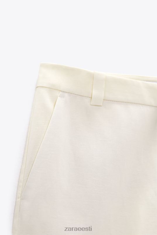 Zara laienevad linasegupüksid naised vanilje Riietus 42F0H893