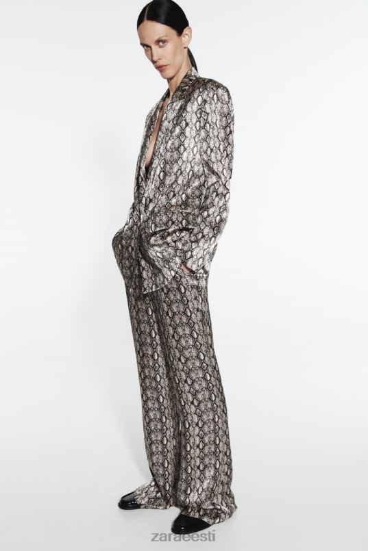 Zara loomamustriga laienevad püksid naised madu Riietus 42F0H911