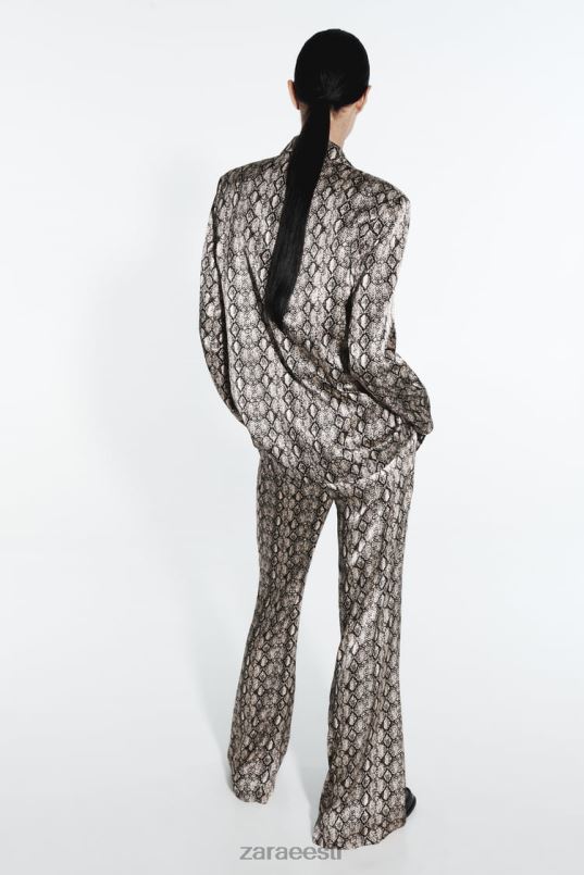 Zara loomamustriga laienevad püksid naised madu Riietus 42F0H911