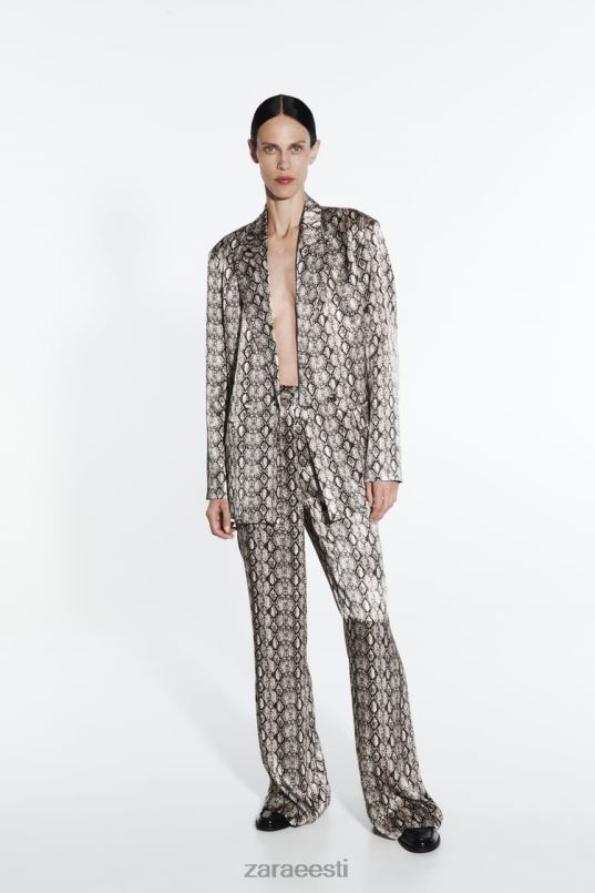 Zara loomamustriga laienevad püksid naised madu Riietus 42F0H911