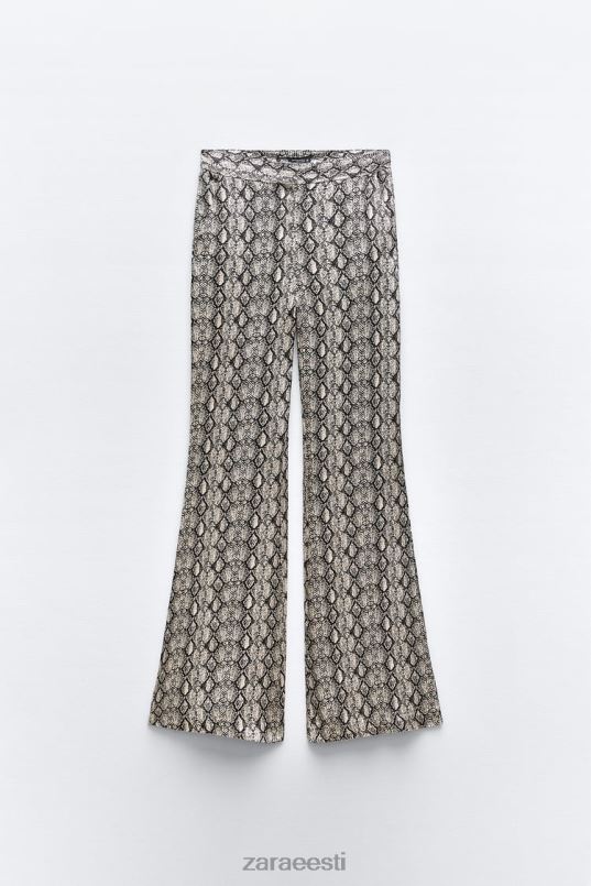 Zara loomamustriga laienevad püksid naised madu Riietus 42F0H911