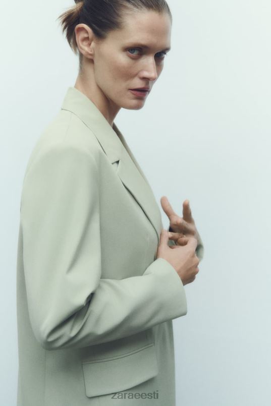 Zara sirge lõikega bleiser naised heleroheline Riietus 42F0H908