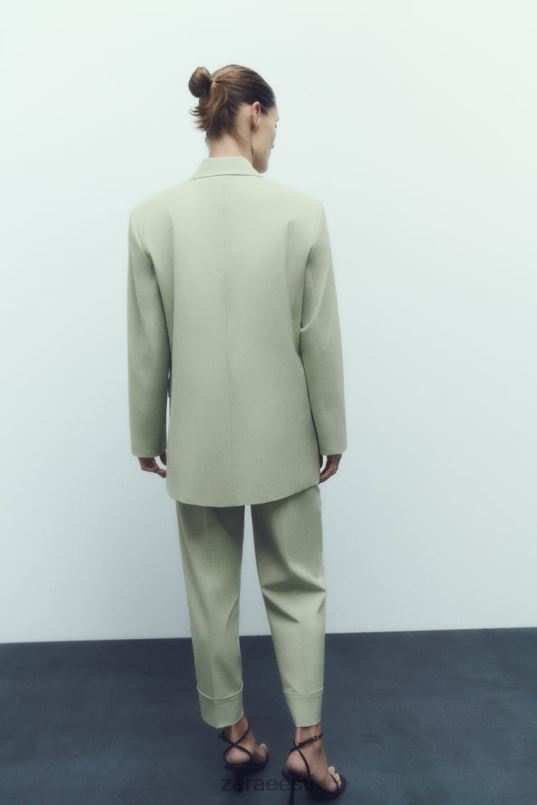 Zara sirge lõikega bleiser naised heleroheline Riietus 42F0H908