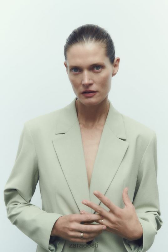 Zara sirge lõikega bleiser naised heleroheline Riietus 42F0H908