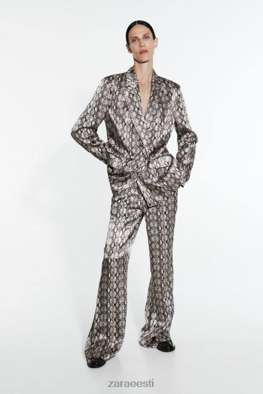 Zara vedela loomamustriga bleiser naised madu Riietus 42F0H910