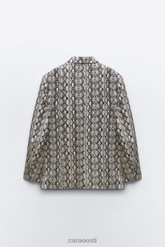 Zara vedela loomamustriga bleiser naised madu Riietus 42F0H910