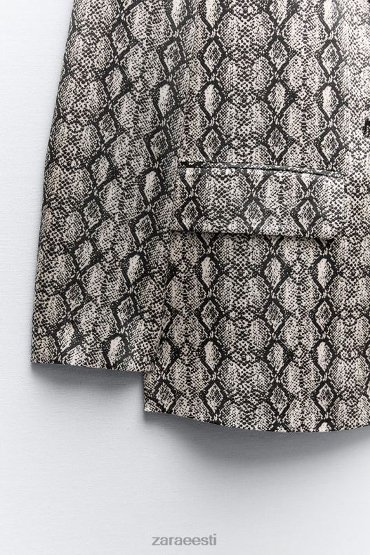 Zara vedela loomamustriga bleiser naised madu Riietus 42F0H910