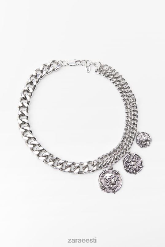 Zara mündilinkide kaelakee naised hõbedane tarvikud 42F0H764