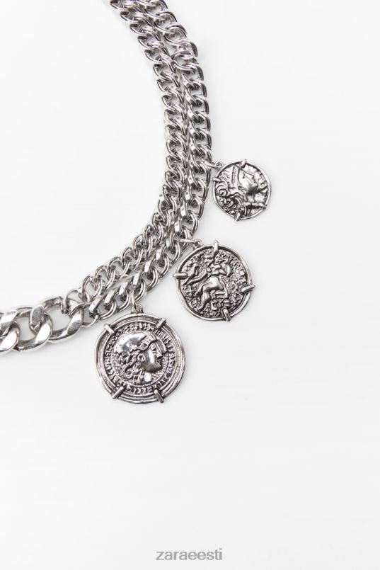 Zara mündilinkide kaelakee naised hõbedane tarvikud 42F0H764