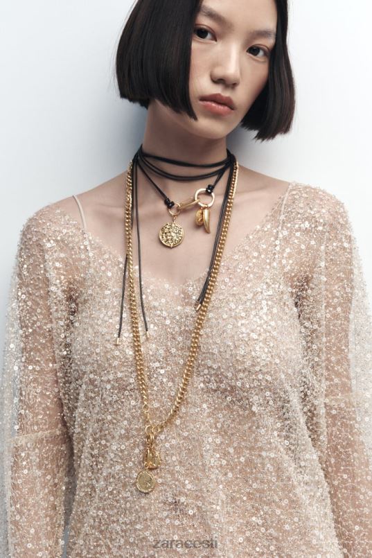 Zara pakk mündikaelakeesid naised kuldne tarvikud 42F0H765