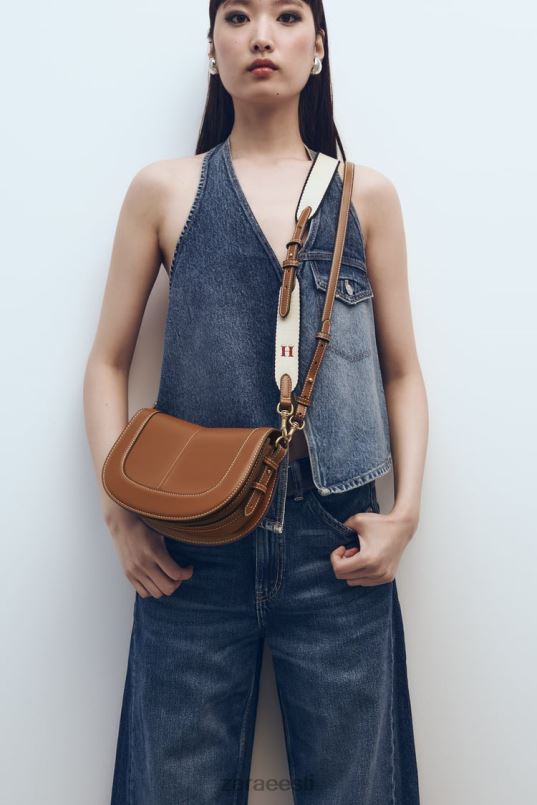 Zara ülaõmmeldud crossbody kott naised originaal tarvikud 42F0H752