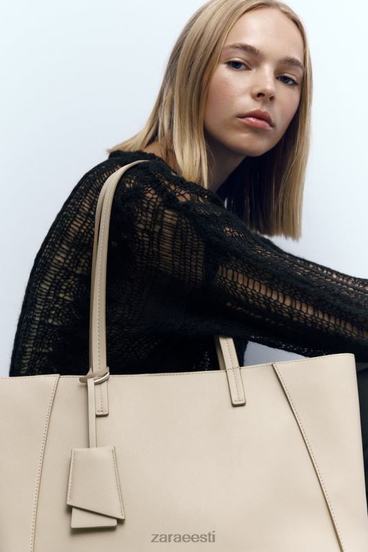 Zara lahterdatud kandekott naised ekru tarvikud 42F0H746