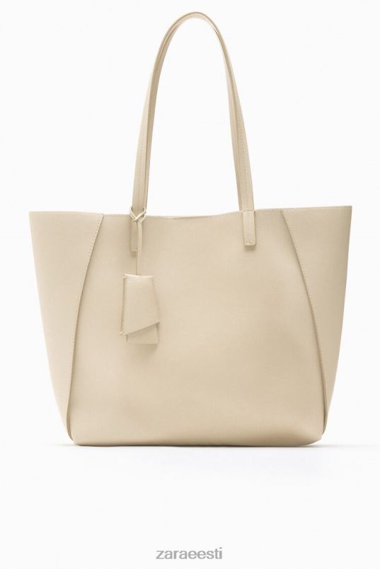 Zara lahterdatud kandekott naised ekru tarvikud 42F0H746
