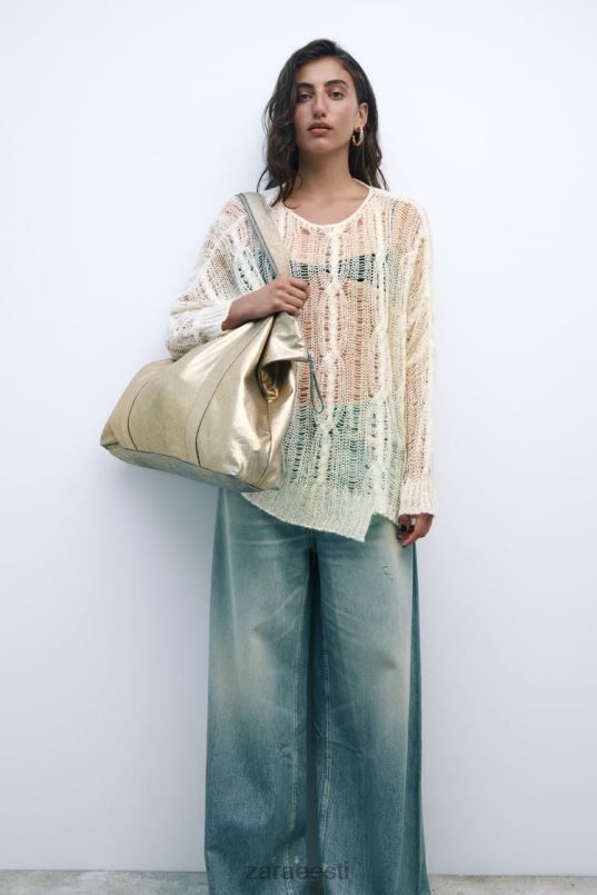 Zara metallist riidest kandekott naised kuldne tarvikud 42F0H940