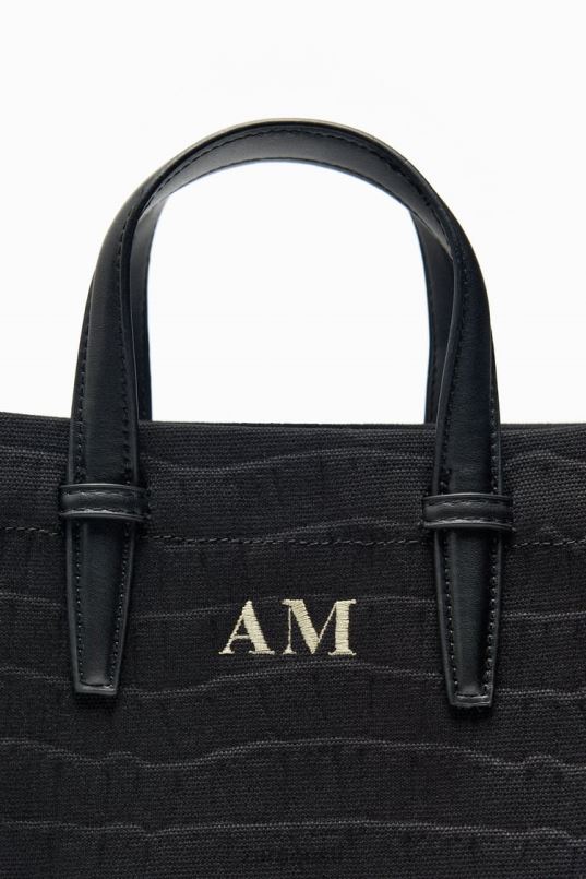 Zara mock croc mini kandekott naised must tarvikud 42F0H750