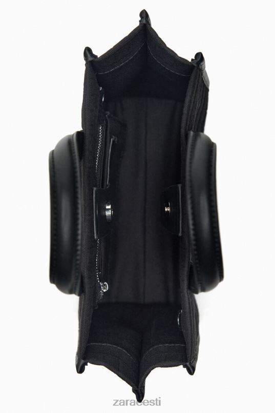 Zara mock croc mini kandekott naised must tarvikud 42F0H750