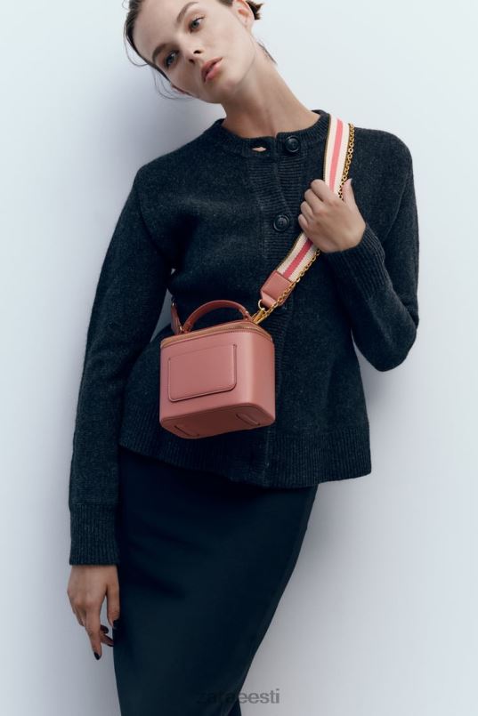 Zara struktureeritud crossbody kott naised roosa tarvikud 42F0H741