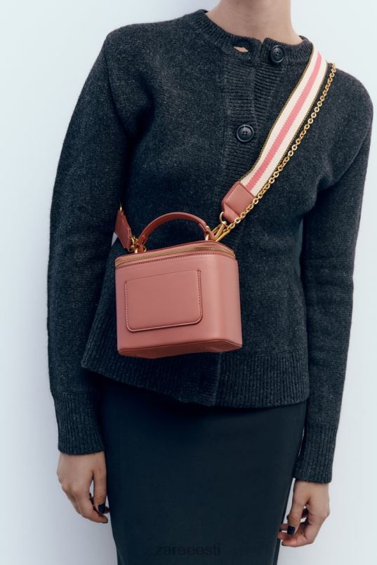 Zara struktureeritud crossbody kott naised roosa tarvikud 42F0H741