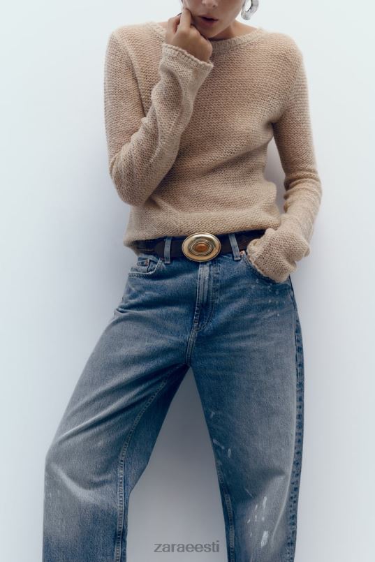 Zara kivikaunistusega pandlaga nahast vöö naised pruun tarvikud 42F0H757