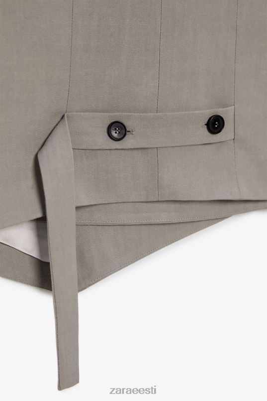 Zara asümmeetriline kahe rinnaga vest piiratud väljaanne naised hall Riietus 42F0H185