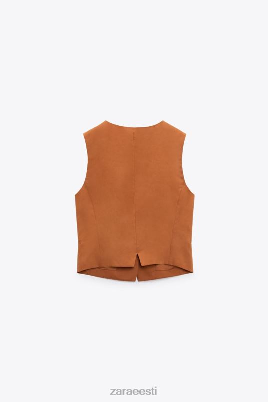 Zara kärbitud linasegu vest naised oranž Riietus 42F0H179