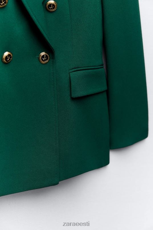 Zara kohandatud kahe rinnaga bleiser naised roheline Riietus 42F0H152