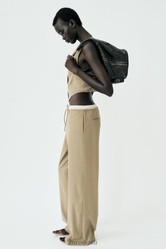 Zara kohandatud vest naised kerge kaamel Riietus 42F0H161