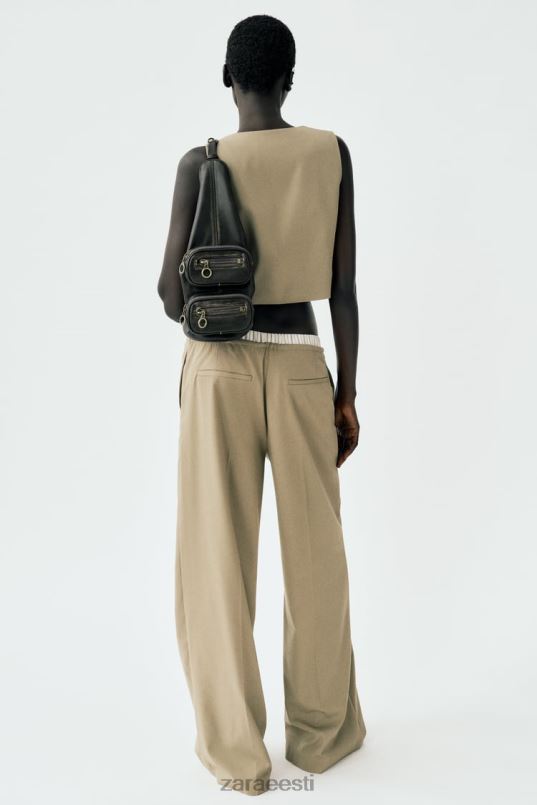 Zara kohandatud vest naised kerge kaamel Riietus 42F0H161