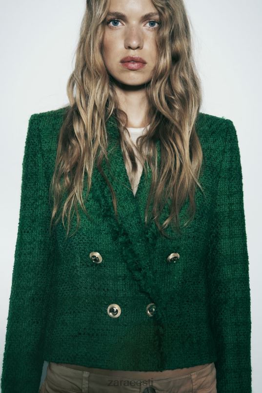 Zara kulunud kahe rinnaga bleiser naised roheline Riietus 42F0H141