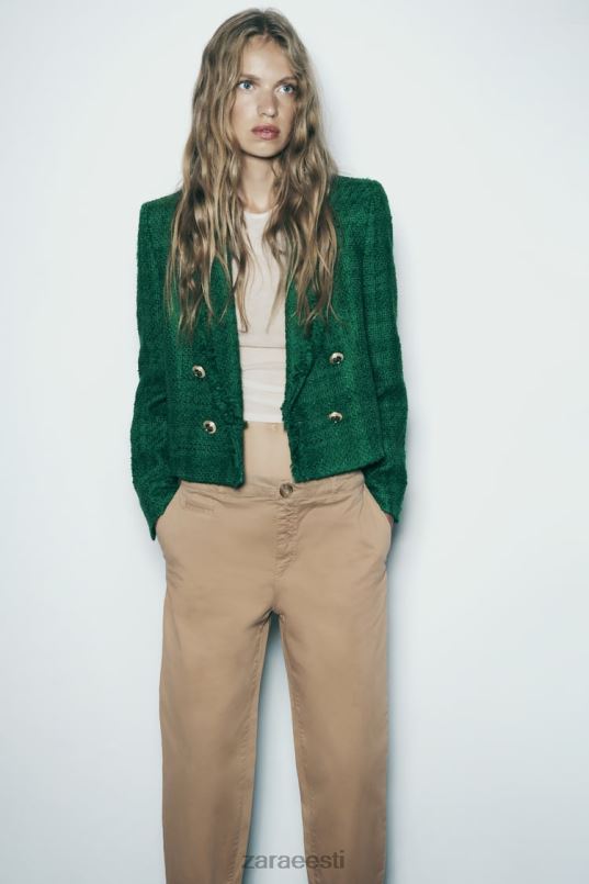 Zara kulunud kahe rinnaga bleiser naised roheline Riietus 42F0H141