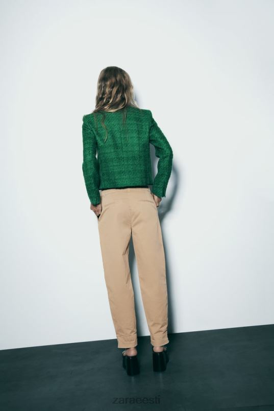 Zara kulunud kahe rinnaga bleiser naised roheline Riietus 42F0H141