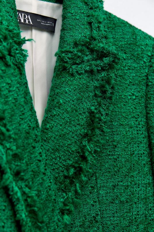 Zara kulunud kahe rinnaga bleiser naised roheline Riietus 42F0H141