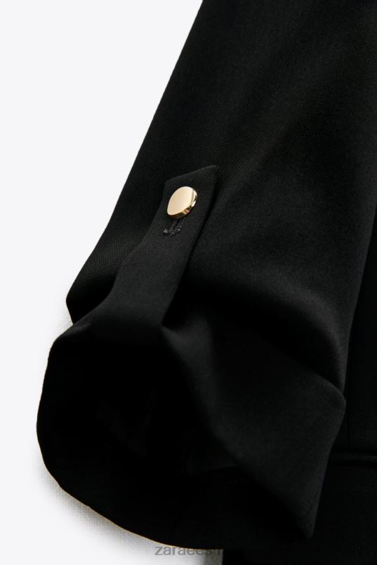 Zara üleskeeratud varrukatega bleiser naised must Riietus 42F0H155