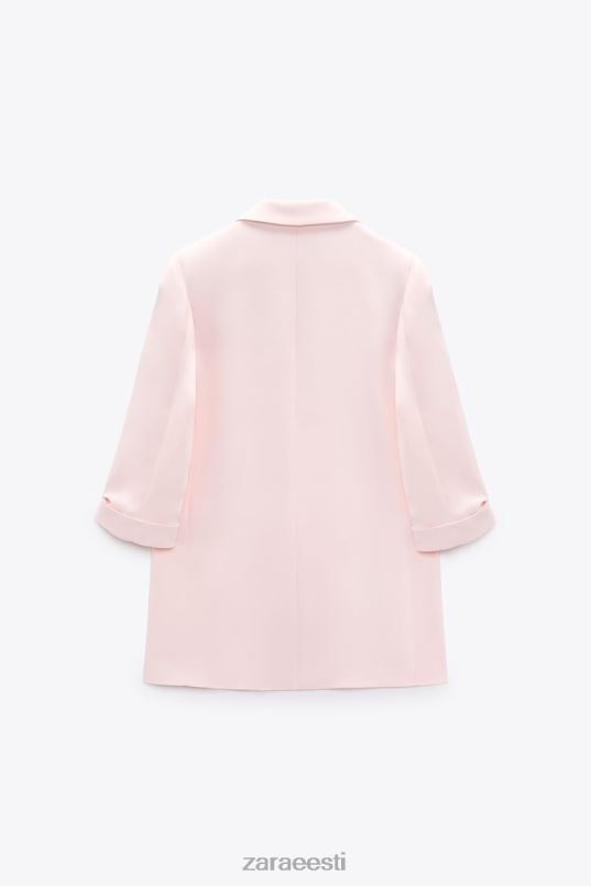Zara üleskeeratud varrukatega bleiser naised roosa Riietus 42F0H170