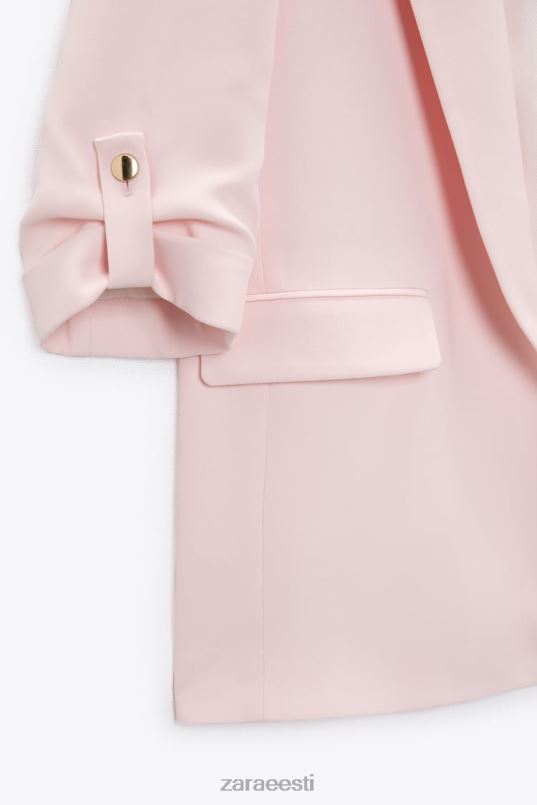 Zara üleskeeratud varrukatega bleiser naised roosa Riietus 42F0H170