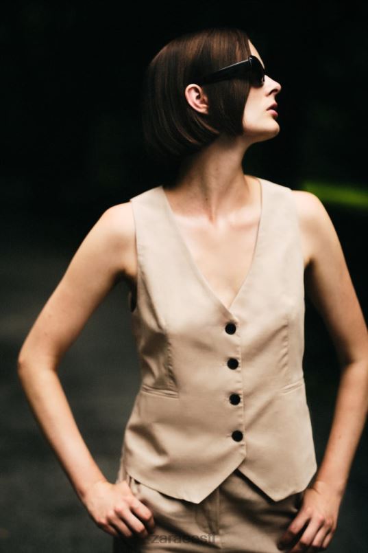 Zara linasegu vest naised liiv Riietus 42F0H150