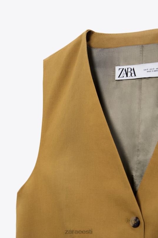 Zara linasegu vest naised oliiviroheline Riietus 42F0H167