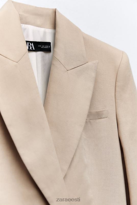 Zara linasegust kahe rinnaga bleiser naised liiv Riietus 42F0H183