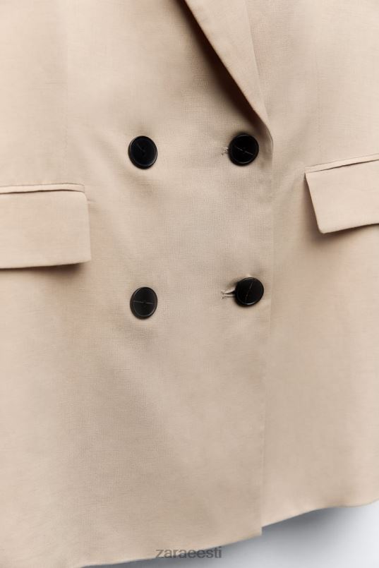 Zara linasegust kahe rinnaga bleiser naised liiv Riietus 42F0H183