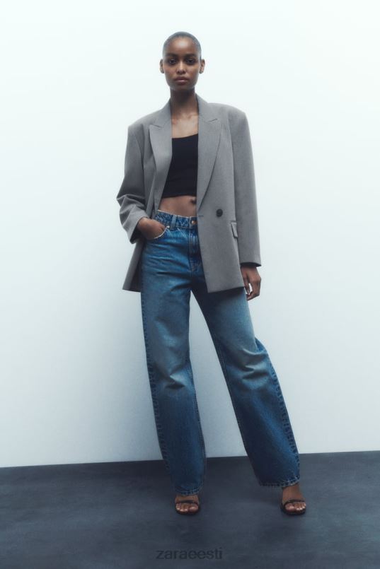 Zara ülisuur kahe rinnaga jakk naised hall mergel Riietus 42F0H156