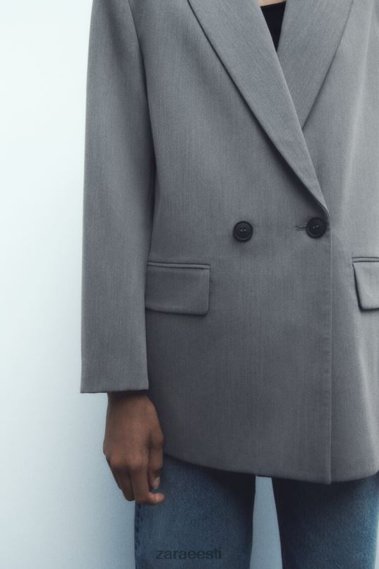 Zara ülisuur kahe rinnaga jakk naised hall mergel Riietus 42F0H156