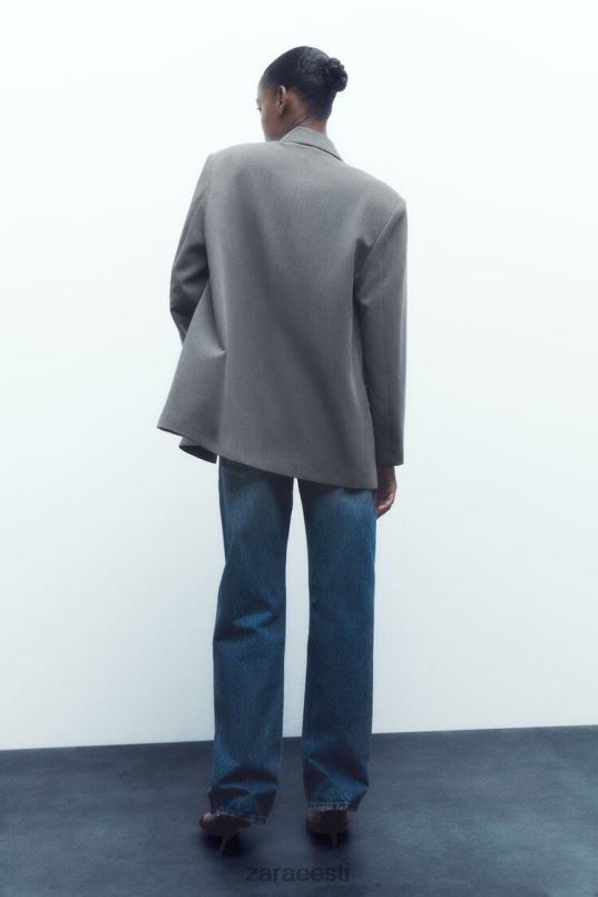 Zara ülisuur kahe rinnaga jakk naised hall mergel Riietus 42F0H156