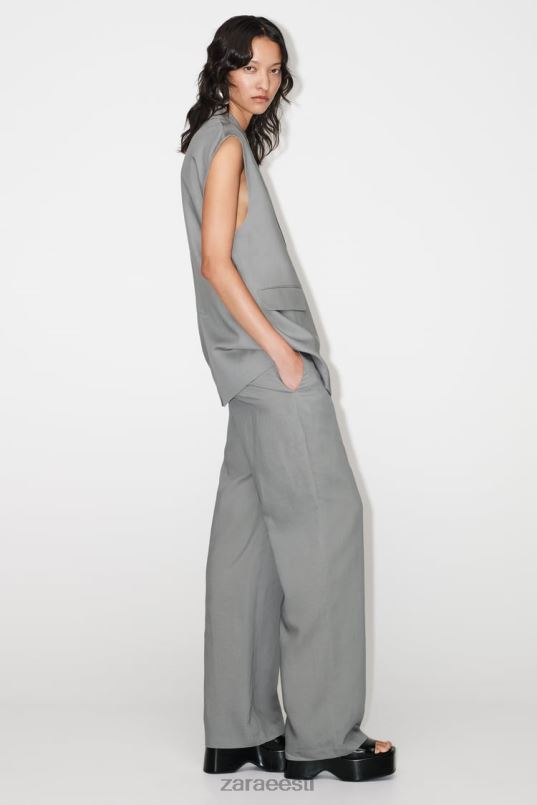 Zara ülisuur linasegu vest naised hall Riietus 42F0H184