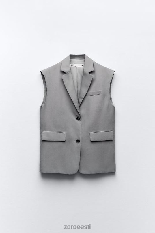 Zara ülisuur linasegu vest naised hall Riietus 42F0H184